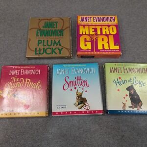Janet Evanovich Audiobook CD Lot of 5 Plum Lucky Metro Girl Smitten Unabridged